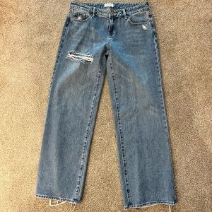 pacsun low rise light wash jeans